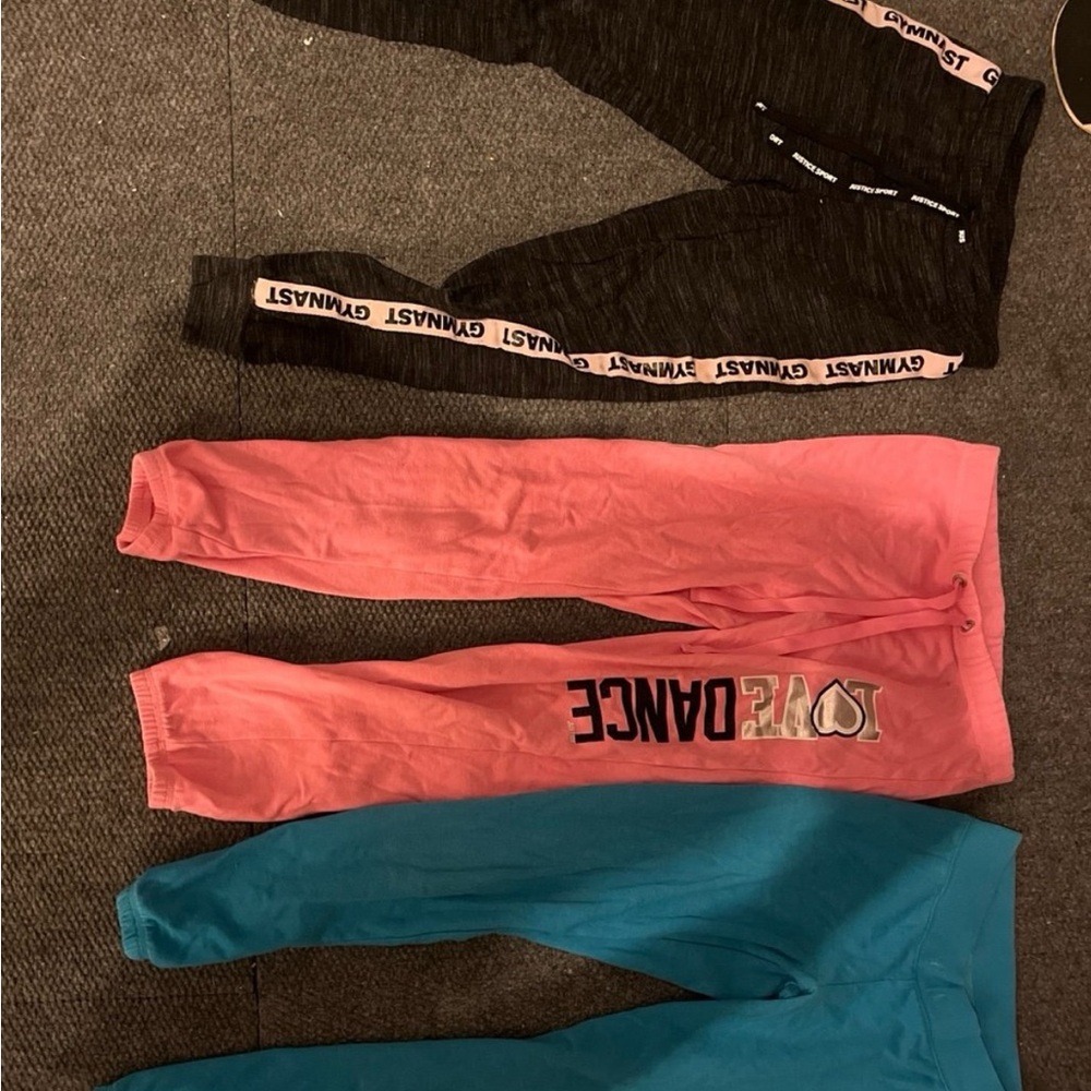Justice Kids Sweatpants Set - Black, Pink, Blue